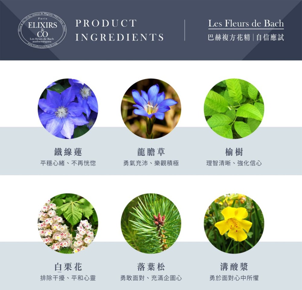 【巴赫花精】自信應試複方花精