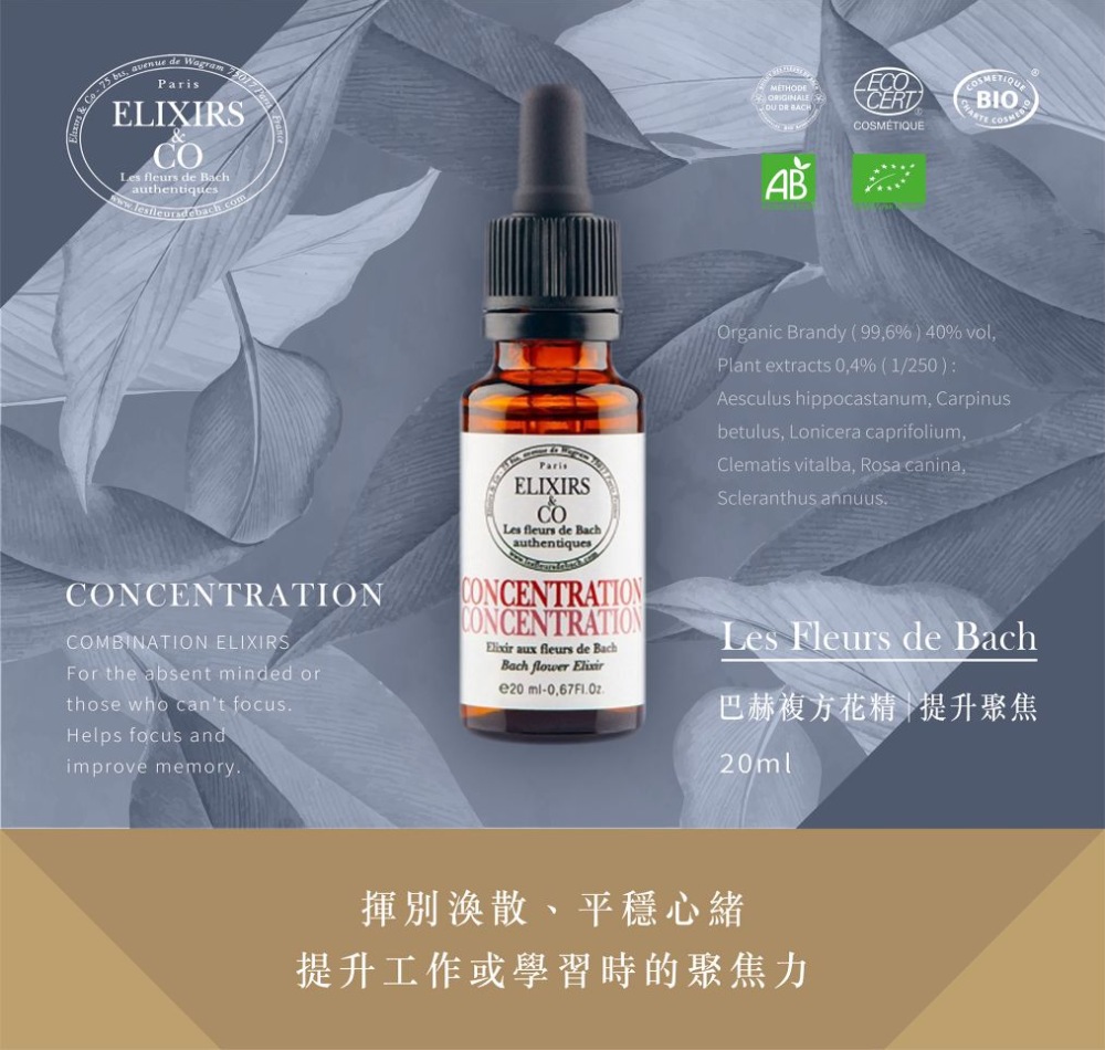 【巴赫花精】提升聚焦複方花精